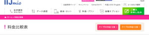 IIJmioの公式サイト申し込みボタン